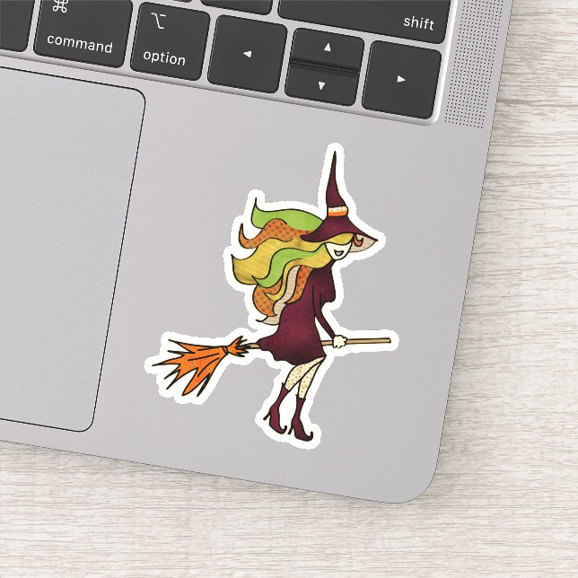 Pegatina Bambalina de Halloween con retazos (Detalle)