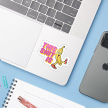 Banana Kiss-Cut Stickers: Funny Laptop Decals