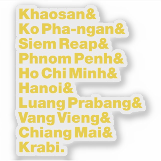 Pegatina Banana Pancake Trail / Circuito (Anverso)