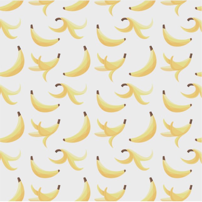 Pegatina Banana peels polygon patrón moderno (Anverso)