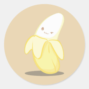 Pegatina bananero amarillo lindo