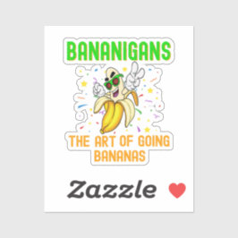 Pegatina Bananganes, vete bananas, Personalizado tonto de G