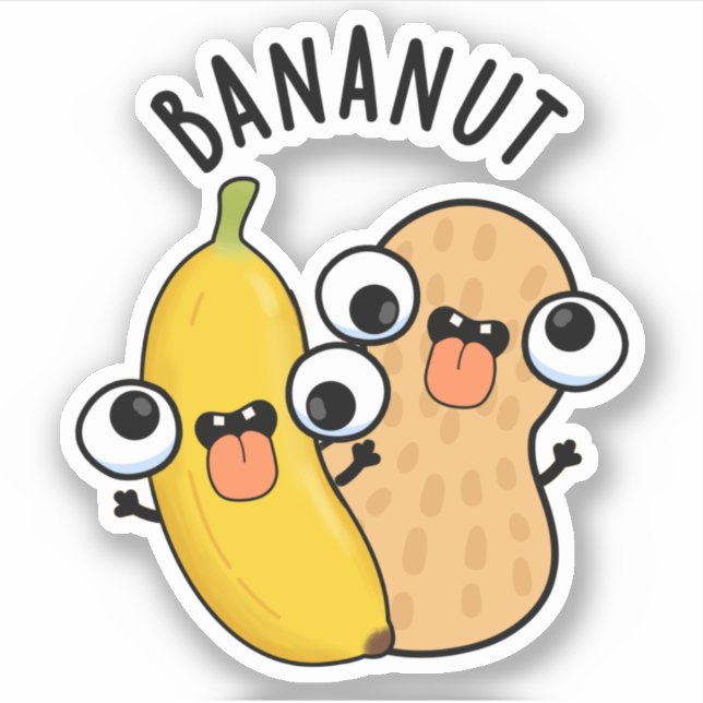 Pegatina Bananus Funny Fruit Banana Pun (Anverso)