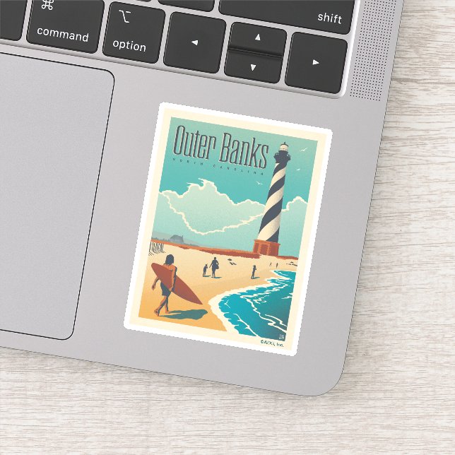 Pegatina Bancos exteriores | Carolina del norte (Detalle)