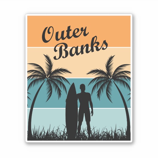 Pegatina bancos exteriores carolina del Norte (Anverso)