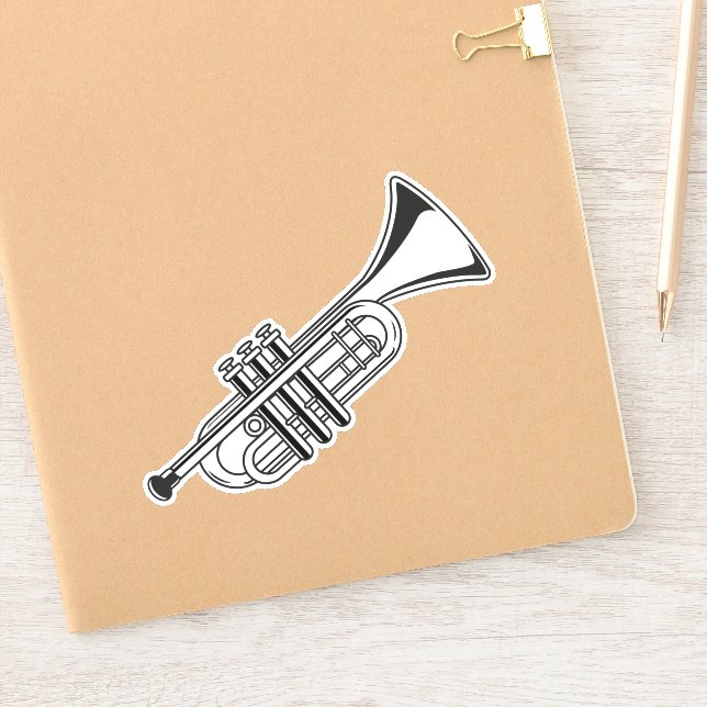 Pegatina Banda de marcha de la Escuela de Música Trumpet Pe (Cuaderno)