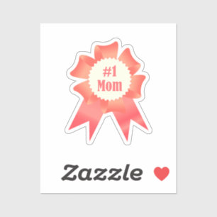 Pegatina Banda ganadora del premio Gratitude Número Uno Mom