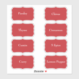 Pegatina Bandeja de especias impermeable Elegante Tapa de P