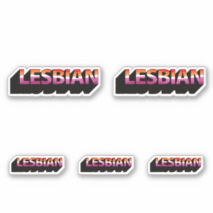 Pegatina Bandera 3D LESBIANA