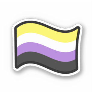 Pegatina Bandera adhesiva linda no binaria
