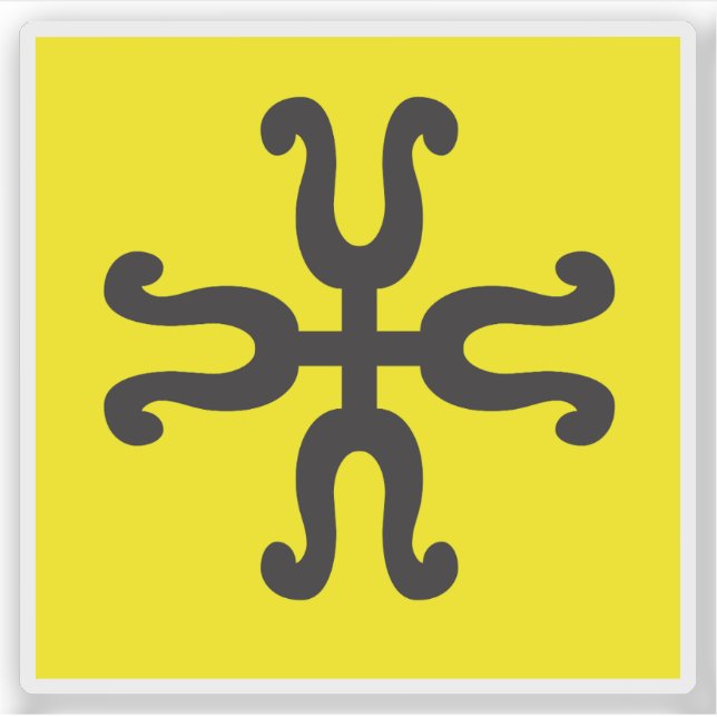 Pegatina Bandera Affoltern (Knonaueramt, Säuliamt), Suiza (Anverso)