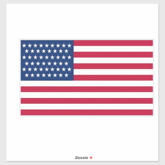Pegatina bandera americana (Hoja)