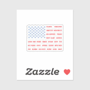Pegatina Bandera Americana de los Estados Unidos Todos los