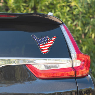 Pegatina Bandera Americana Shaka USA Patriótico Cuatro de J