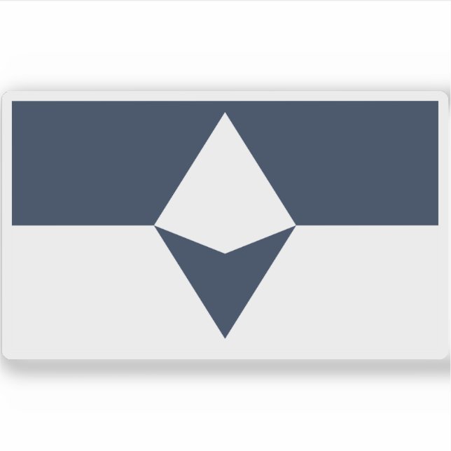 Pegatina Bandera Antártica Verdadera del Sur (Anverso)