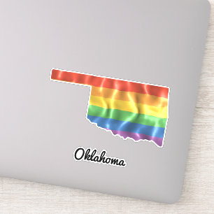 Pegatina Bandera arco iris Oklahoma Esquema de estado OK