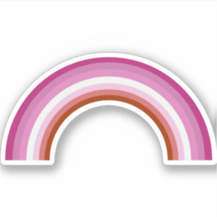 Pegatina Bandera arcoiris rosa del orgullo lésbico