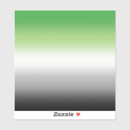 Pegatina Bandera Aromántica Gradiente - Orgullo Aromántico 