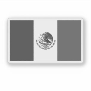 Pegatina Bandera blanca y negra de México