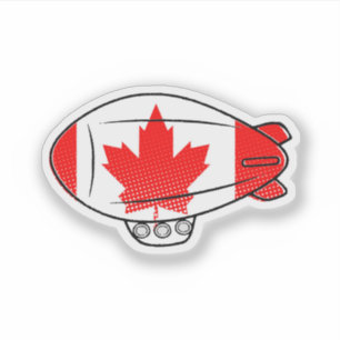 Pegatina Bandera Canadiense Blimp Balloon En Personalizado