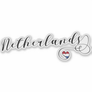 Pegatina Bandera cardíaca neerlandesa