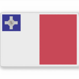 Pegatina Bandera Civil de Malta (1943-1964, no oficial)
