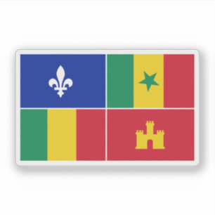 Pegatina bandera criolla de Luisiana
