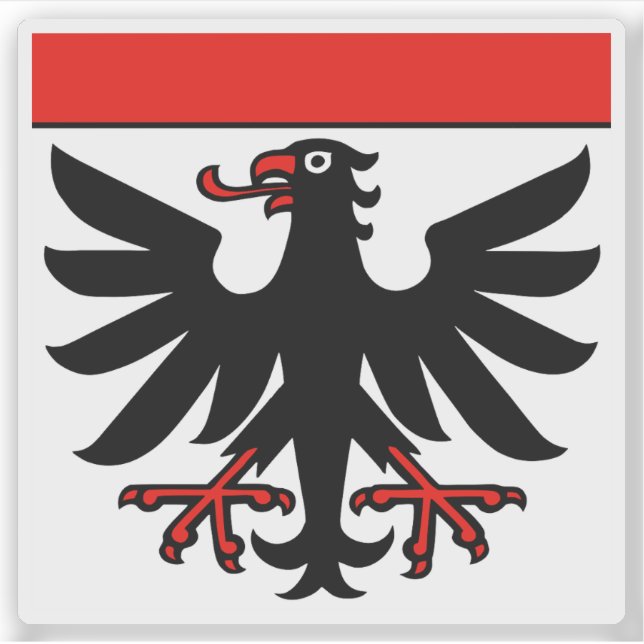 Pegatina Bandera de Aarau, Suiza (Anverso)