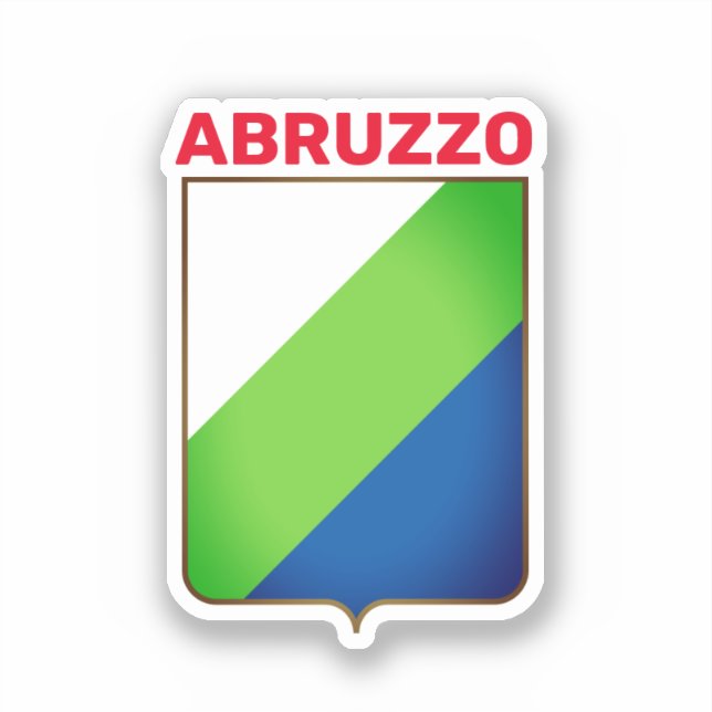 Pegatina Bandera de Abruzzo (Italia) (Anverso)