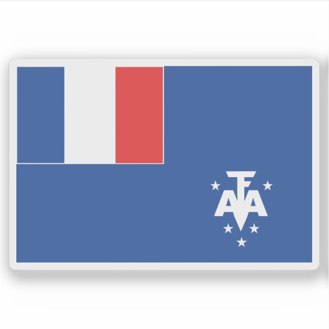 Pegatina Bandera de Adélie Land (Terre Adélie), Antártida (Anverso)