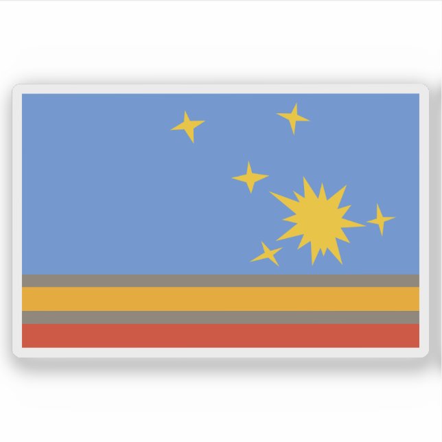 Pegatina Bandera de Adolfo González Chaves Partido partido (Anverso)