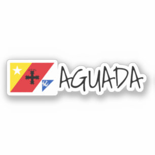 Pegatina Bandera de Aguada, Puerto Rico