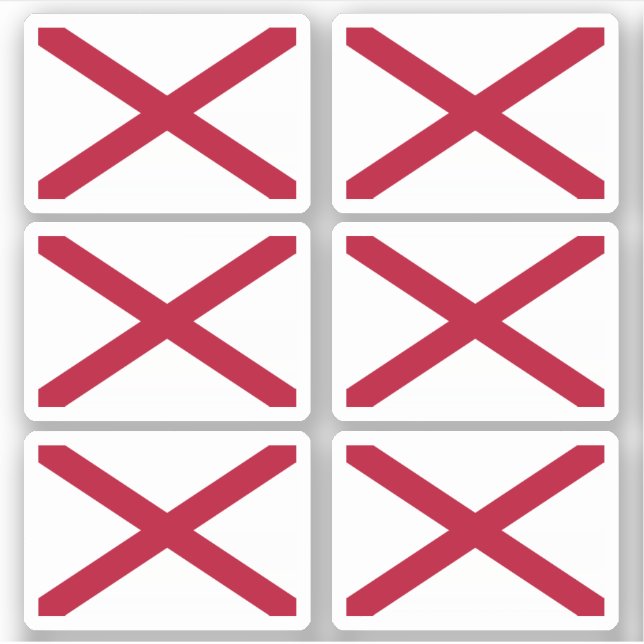 Pegatina Bandera de Alabama (Anverso)