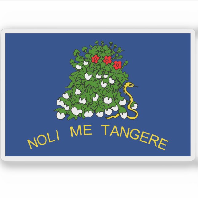 Pegatina Bandera de Alabama (1861-1865) (Anverso)