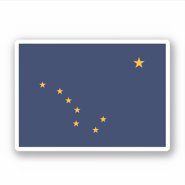 Pegatina Bandera de Alaska (Anverso)