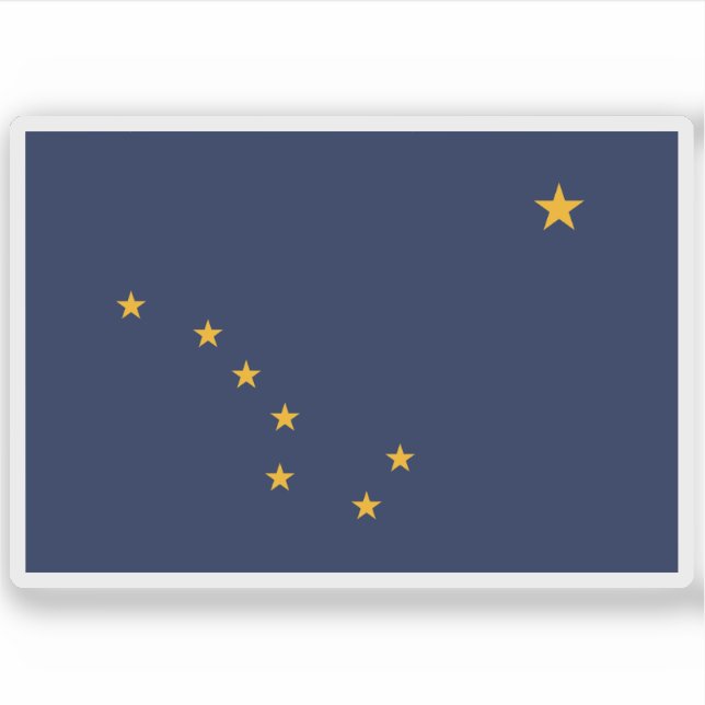 Pegatina Bandera de Alaska (Anverso)
