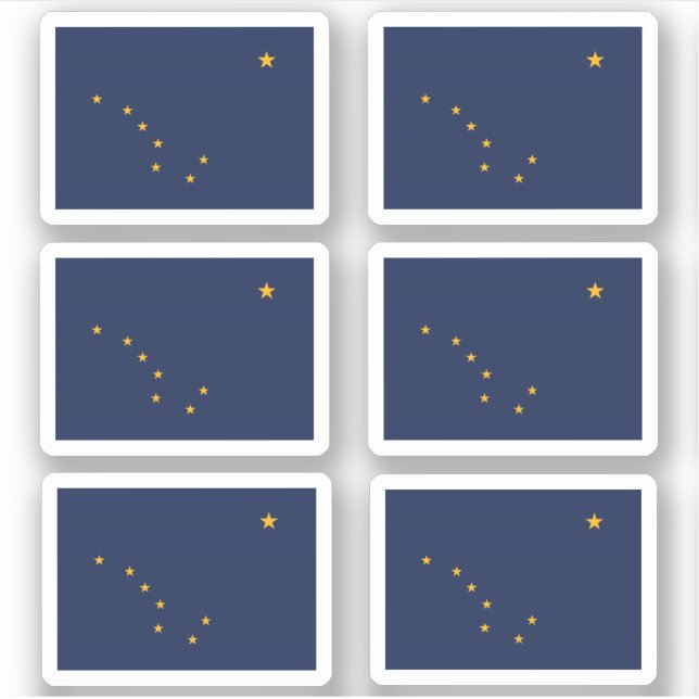 Pegatina Bandera de Alaska, bandera de Estados Unidos (Anverso)