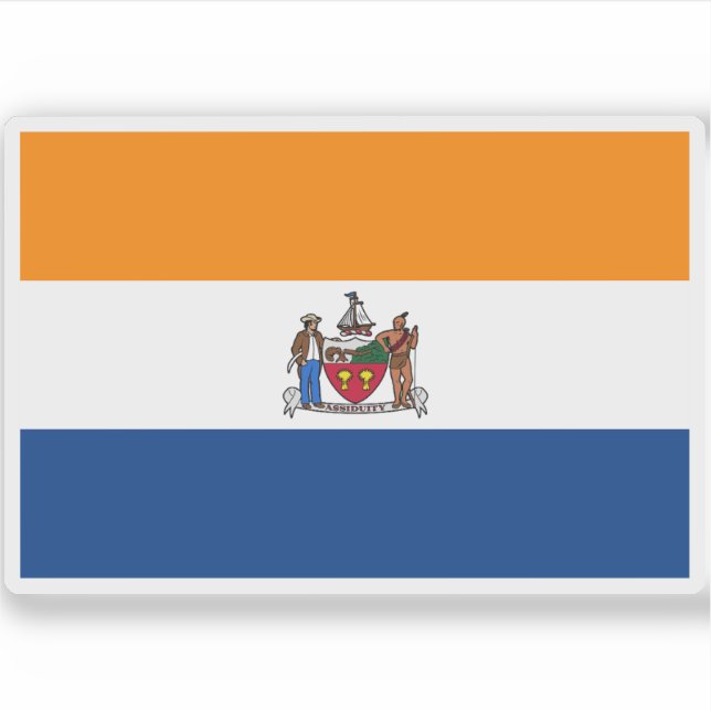 Pegatina Bandera de Albany, Nueva York (Anverso)