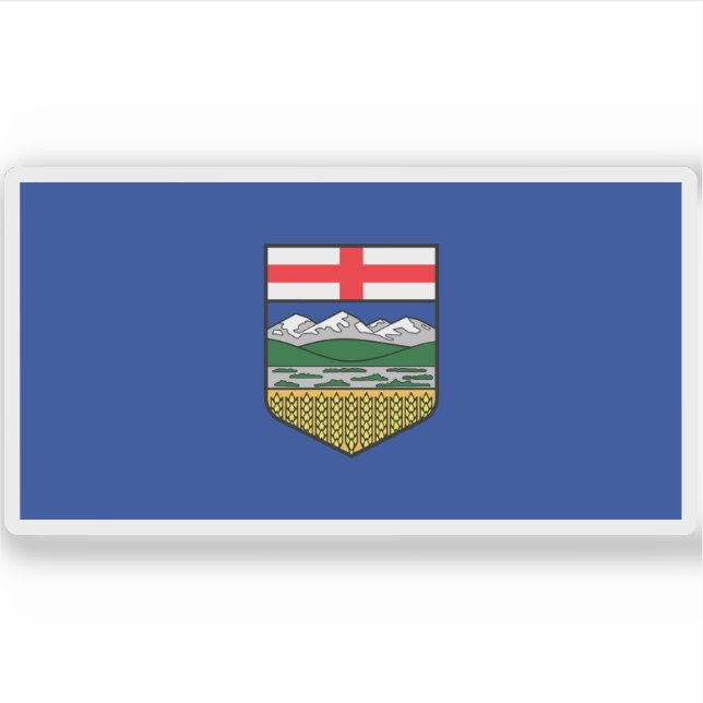 Pegatina Bandera de Alberta (Anverso)