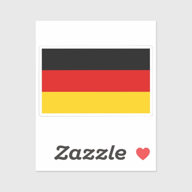 Pegatina Bandera de Alemania cortada a medida  (Hoja)