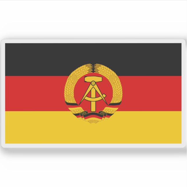 Pegatina Bandera de Alemania Oriental - RDA (DDR) (1959-199 (Anverso)