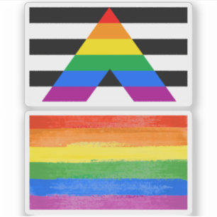 Pegatina Bandera de Aliado Heterosexual