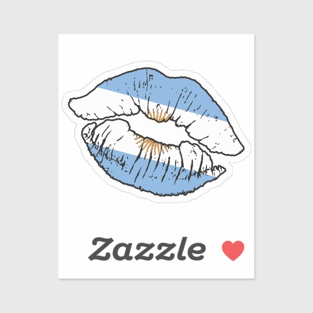 Pegatina Bandera de amor argentina (Hoja)