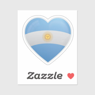 Pegatina Bandera de amor de Argentina