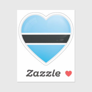 Pegatina Bandera de amor de Botswana