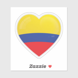 Pegatina Bandera de amor de Colombia