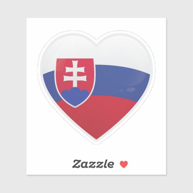 Pegatina Bandera de amor de Eslovaquia (Hoja)