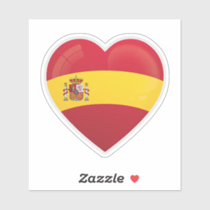 Pegatina Bandera de amor de España