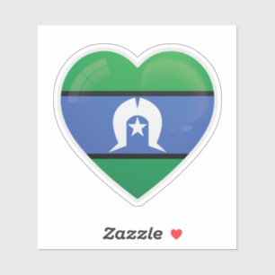 Pegatina Bandera de amor de las islas del estrecho de Torre