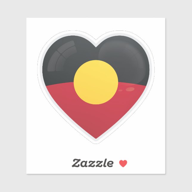 Pegatina Bandera de amor de origen aborigen (Hoja)